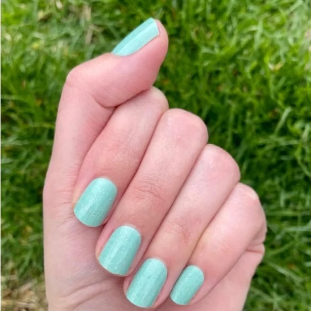 Color Street “In the Mist” Sparkling Mint Green Nail strip set - Picture 4 of 5